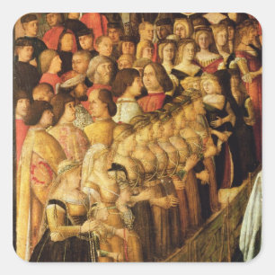 Adesivo Quadrado O milagre da cruz na ponte de San Lorenzo, de