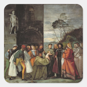 Adesivo Quadrado O milagre do discurso da criança recém-nascida, 