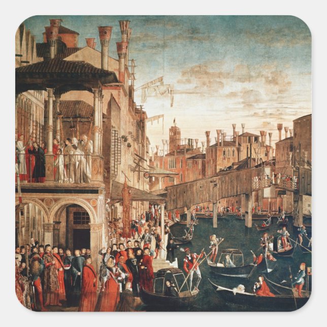 Adesivo Quadrado O Milagre do Relic da Verdadeira Cruz (Frente)