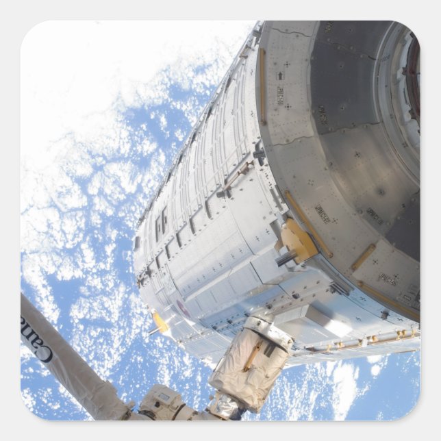 Adesivo Quadrado O módulo pressurizado japonês Kibo (Frente)