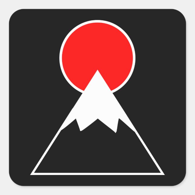 Adesivo Quadrado O Monte Fuji inspirou (Frente)