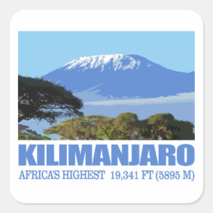 Adesivo Quadrado O Monte Kilimanjaro