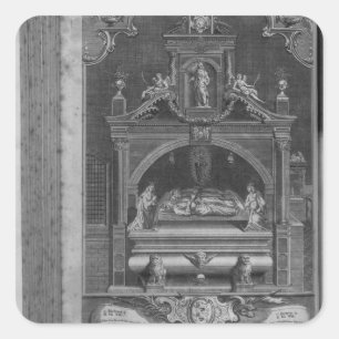 Adesivo Quadrado O monumento a Henry II e a Richard mim
