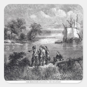 Adesivo Quadrado O Moravians que ascensão o Delaware