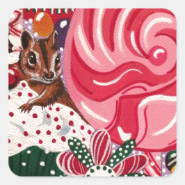 Adesivo Quadrado "O Mundo da Mineração de Elizabeth"