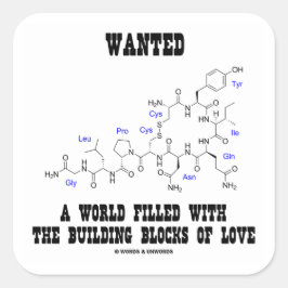 Adesivo Quadrado O Mundo Desejado Preencheu Blocos de Construção Am
