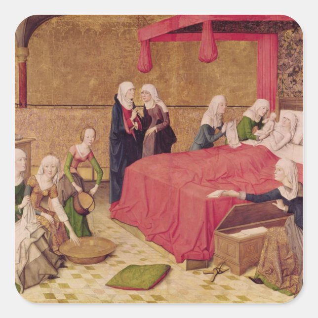 Adesivo Quadrado O Nascimento da Virgem (Frente)