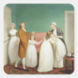 Adesivo Quadrado O nascimento do herdeiro, c.1799 (óleo em canvas)