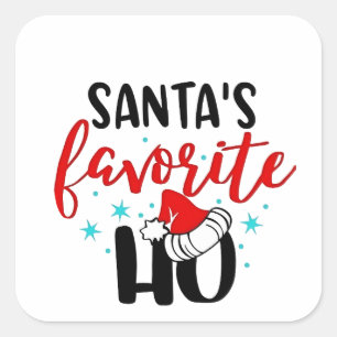 Adesivo Quadrado O Natal Favorito do Papai Noel é Muito Divertido