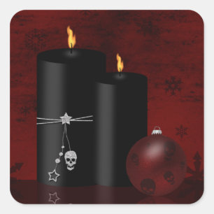 Adesivo Quadrado O Natal gótico Candles o ornamento