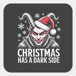 Adesivo Quadrado O Natal tem um lado negro