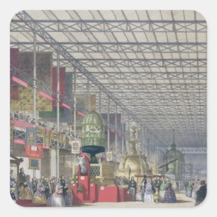 Adesivo Quadrado O Nave britânico da grande exposição, 1851 (co