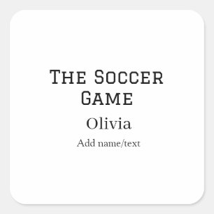 Adesivo Quadrado o nome do jogo de futebol copa do mundo fifa ano