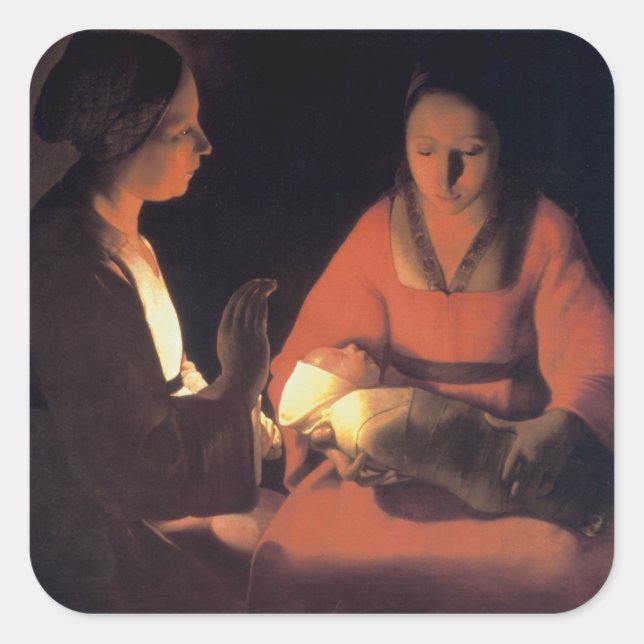 Adesivo Quadrado O novo filho Nascer (Frente)