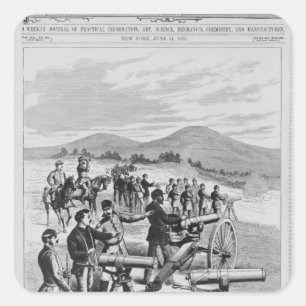 Adesivo Quadrado O novo modelo Gatling Gun