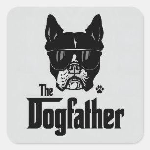 Adesivo Quadrado O Pai Cachorro e Papai Cachorro