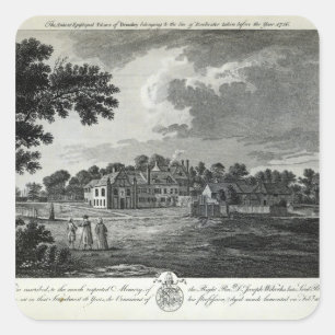 Adesivo Quadrado O palácio episcopal antigo de Bromley