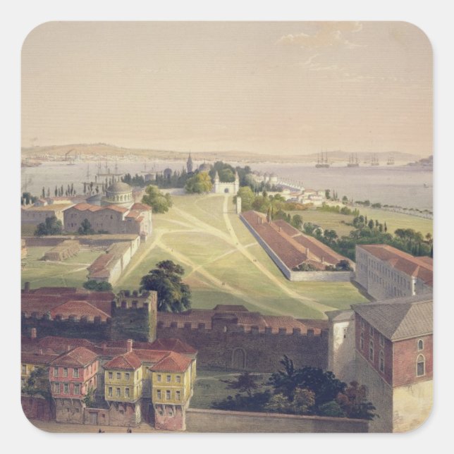 Adesivo Quadrado O panorama de Constantinople, chapeia 22 'do Sof (Frente)