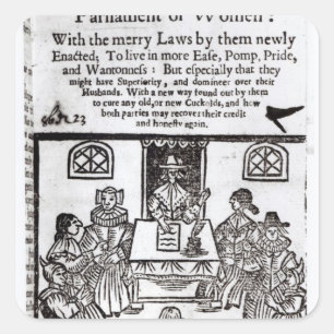 Adesivo Quadrado O parlamento das mulheres, 1656