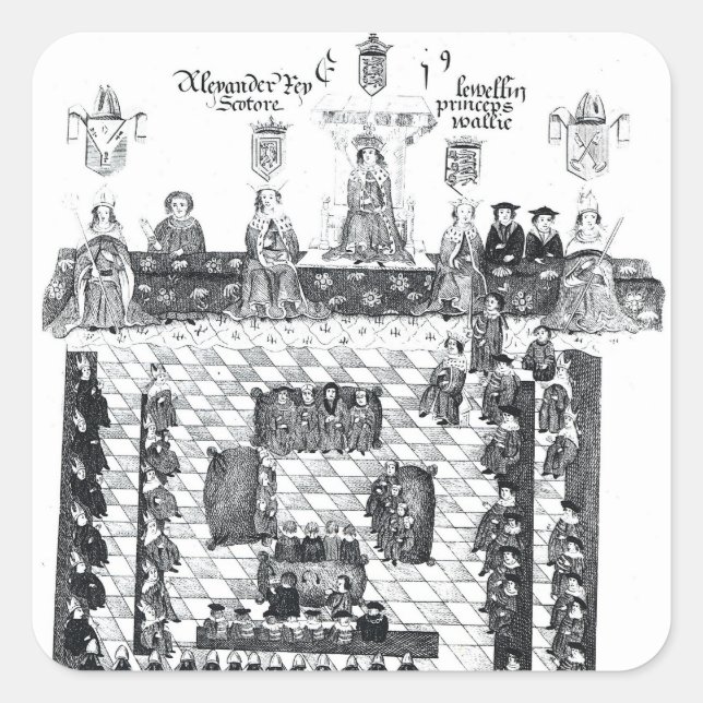 Adesivo Quadrado O Parlamento de Edward I (Frente)