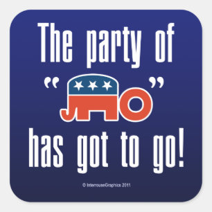 Adesivo Quadrado O partido do nenhum tem para ir!