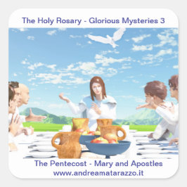 Adesivo Quadrado O Pentecoque ( Mary com os Apóstolos )