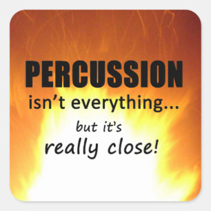 Adesivo Quadrado O Percussio não é tudo o que é palito quadrado