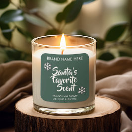 Adesivo Quadrado O Perfume Favorito do Papai Noel | Rótulos Moderno