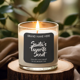Adesivo Quadrado O Perfume Favorito do Papai Noel | Rótulos Moderno