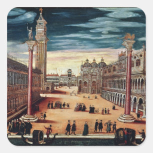Adesivo Quadrado O Piazzetta di San Marco, Veneza
