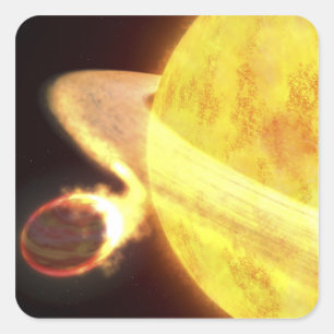 Adesivo Quadrado O planeta conhecido o mais quente na Via Láctea