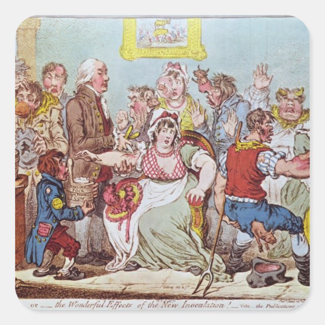 Adesivo Quadrado O Poca de Vaca ou os Efeitos Maravilhosos (Frente)