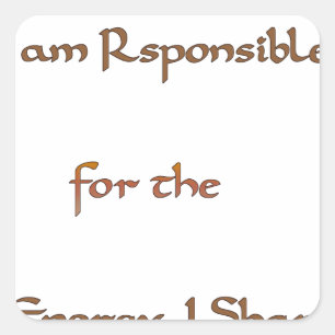 Adesivo Quadrado O Poder Dentro: Energia Importa