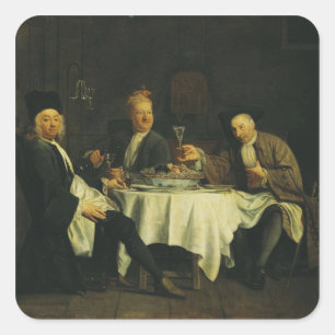 Adesivo Quadrado O poeta Alexis Piron na mesa