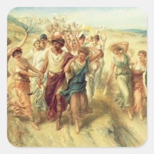 Adesivo Quadrado O Poeta Anacreon (570-485 a.C.) com sua musa, 189