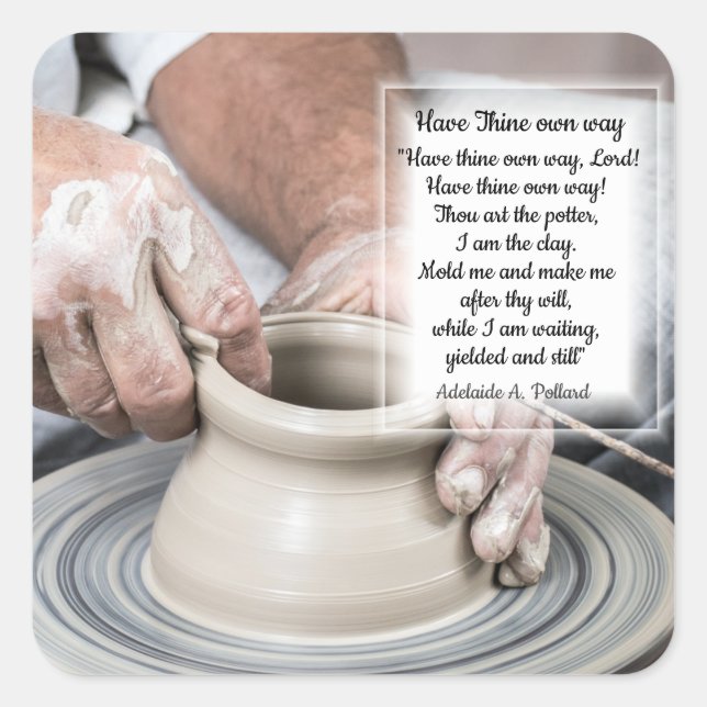 Adesivo Quadrado O Potter no trabalho, faça o seu jeito, Senhor Ret (Frente)