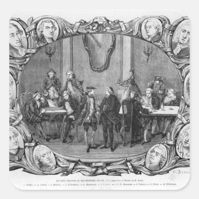 Adesivo Quadrado O Procope do Café (Frente)