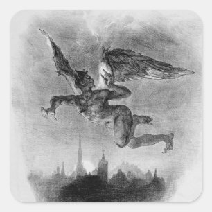 Adesivo Quadrado O Prologue de Mephistopheles no céu