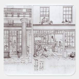 Adesivo Quadrado O quadrante, a rua regente e a pista do ouro