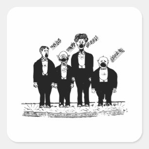 Adesivo Quadrado O Quarteto, Cantores De Barbershop,