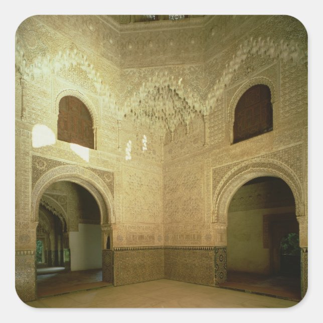 Adesivo Quadrado O quarto das duas irmãs do século 14 (Frente)