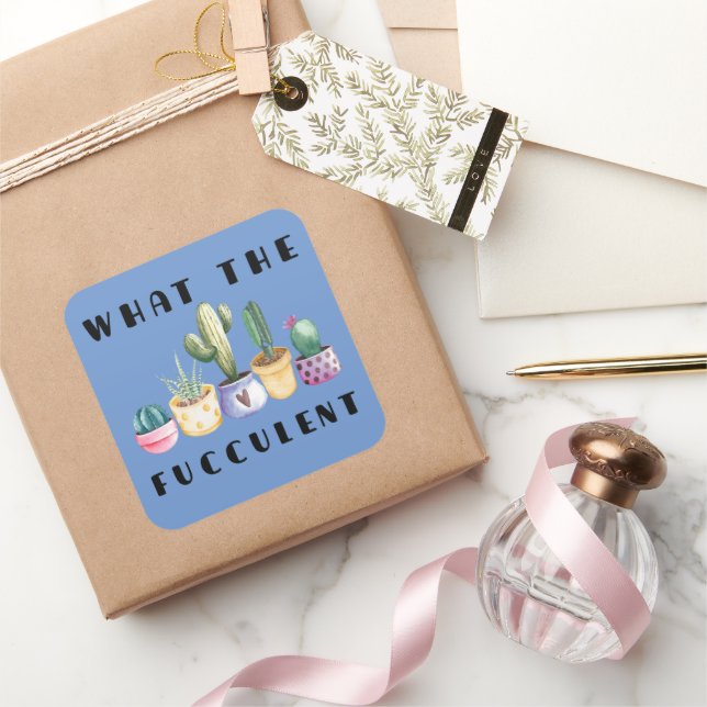 Adesivo Quadrado O que é o Fucculent (Presentear)