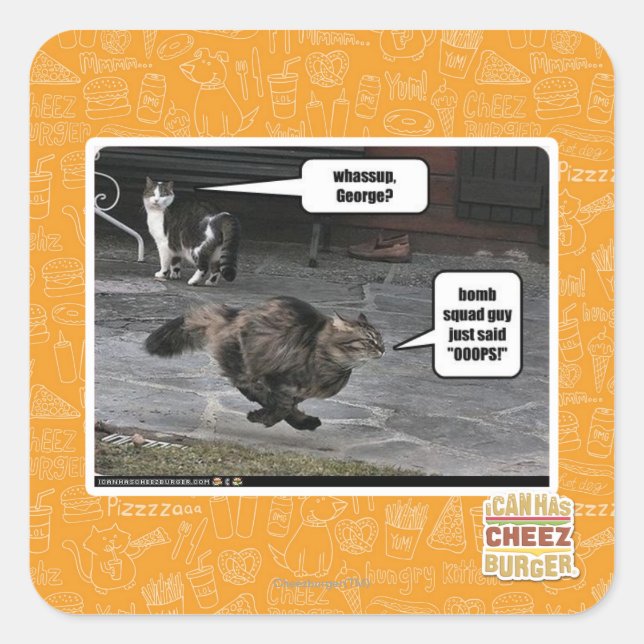 Adesivo Quadrado o que foi, George? (Frente)