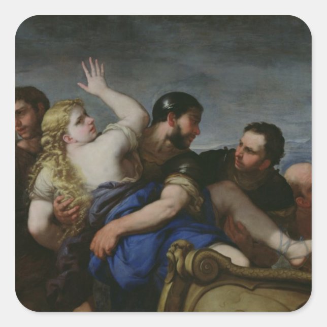 Adesivo Quadrado O rapto de Helen (Frente)