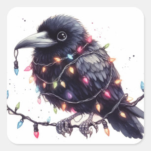 Adesivo Quadrado O Raven de Natal