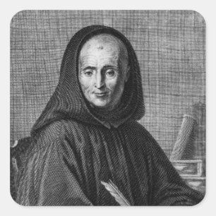Adesivo Quadrado O retrato de Jean Mabillon gravou por Alexis