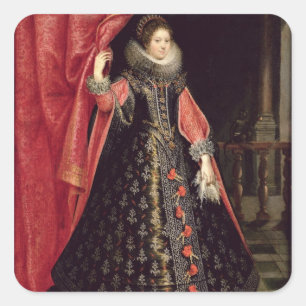 Adesivo Quadrado O retrato presumiu ser Henrietta Maria de