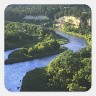 Adesivo Quadrado O rio Niobrara perto de Valentine Nebraska