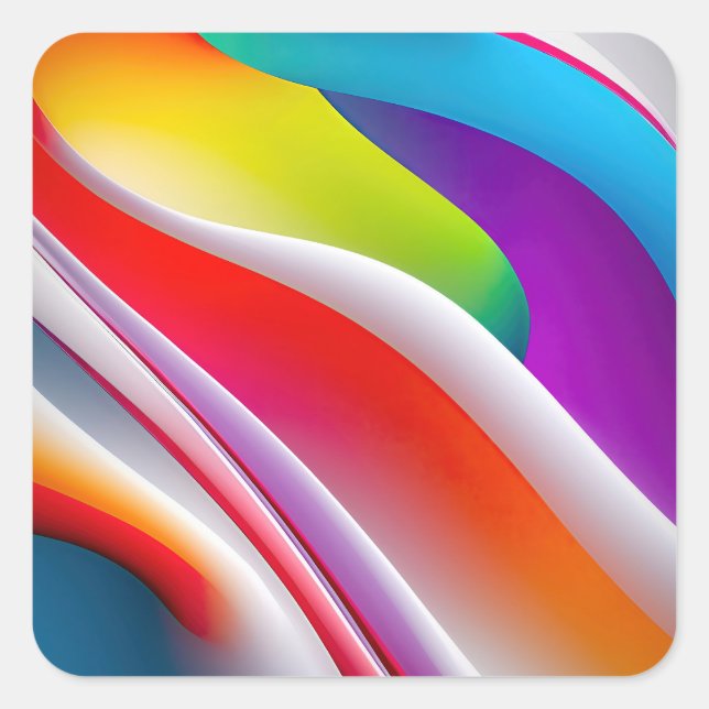 Adesivo Quadrado O ritmo das ondas (Frente)