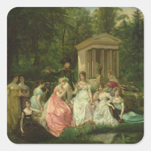 Adesivo Quadrado O rosa de Malmaison, c.1867